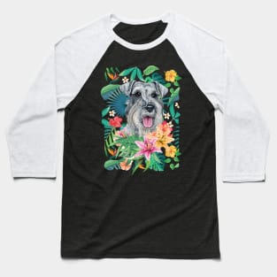 Tropical Standard Schnauzer Baseball T-Shirt